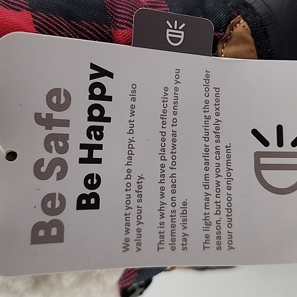 HOT PAWS Youth Red Plaid Snow Boots Waterproof Insulated -30C Reflective Size 6 - Picture 14 of 16